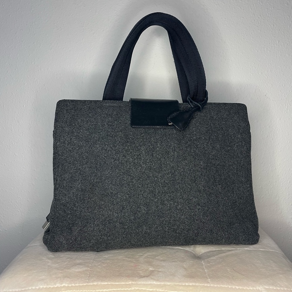 Vintage Prada wool top handle bag